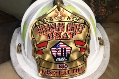 Pete's Helmet Shield. Tribute to 9/11.