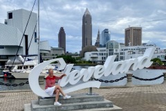 Cleveland Sign at North Coast Harbor.