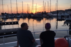 Pete and Caroline at sunset.