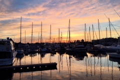 One of many beautiful sunsets at Liberty Landing Marina.
