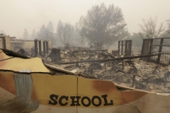Several schools destroyed.