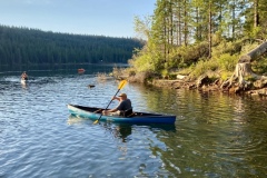 Evening kayak on Sugar Pine Reservoir.