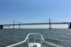 Headed south, under the Bay Bridge, to Annapolis.