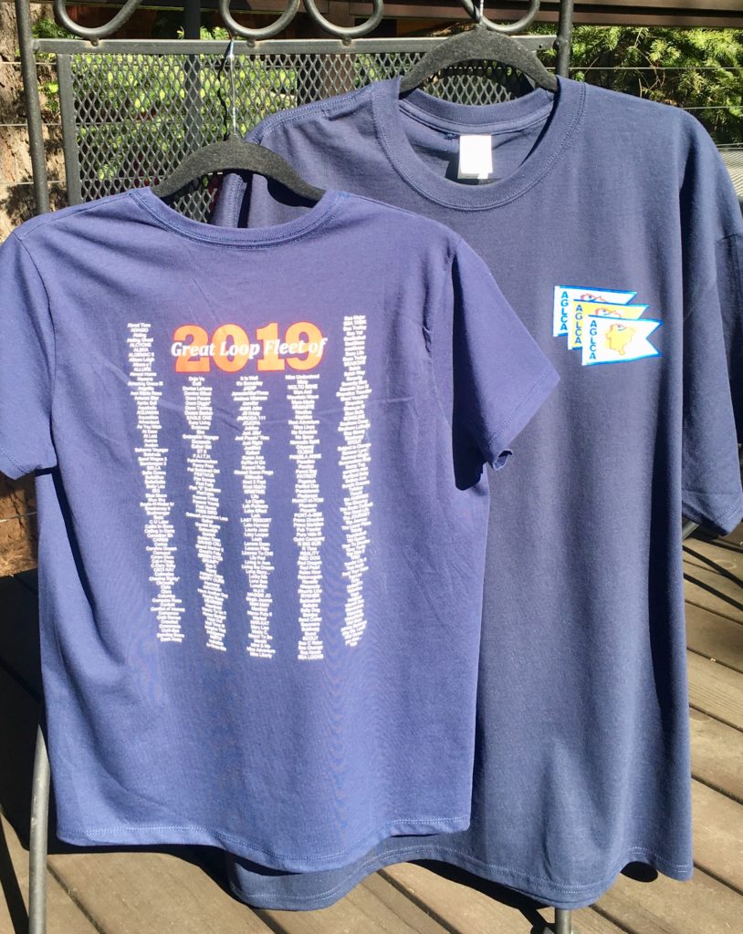 Official T-shirts for the "Great Loop Fleet of 2019."